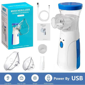 Mesh Portable Nebulizer Machine & Mask for Kids and Adults